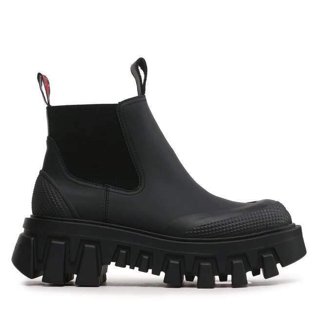 Sztyblety Tommy Jeans Tjw Rubber Rain Boot - Czarny
