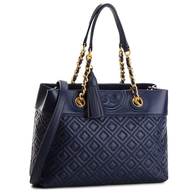 Tory Burch Táska Tory Burch Fleming Small Tote 48892 Royal Navy 403