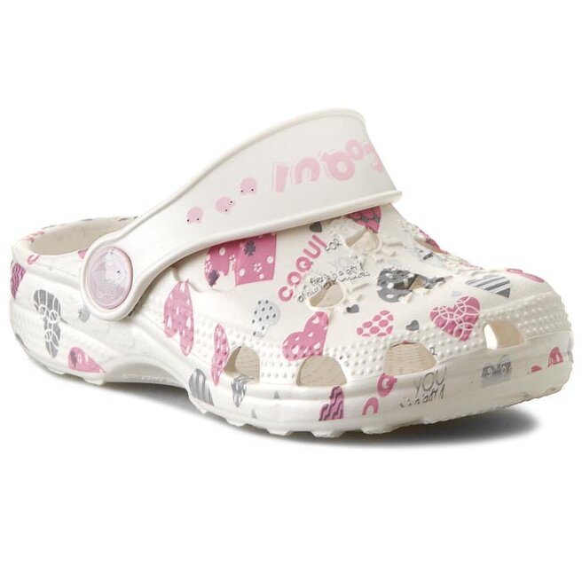Coqui Ciabatte Coqui Little Frog Printed COQUI 8714 White