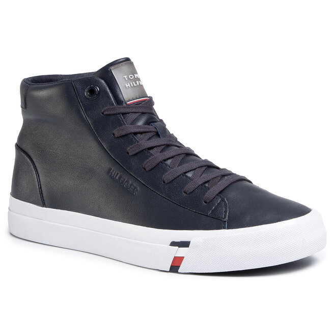 Tommy hilfiger corporate high cheap leather sneaker