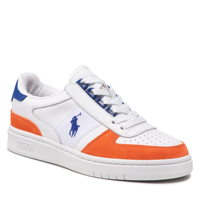 Sneakers Polo Ralph Lauren Polo Crt PP 809860888002 White/Sailing Orange/Hrtg Ryl 809860888002 imagine noua
