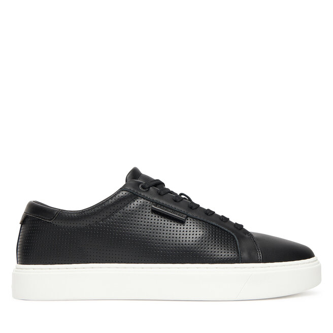 Sneakersy Calvin Klein Clean Cup Low Laceup Perf Lth - Czarny