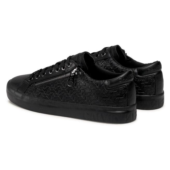 Calvin Klein Jeans Sportcipő Calvin Klein Jeans Vulcanized Laceup Zip Pu-Ny YM0YM00078 Full Black BEH