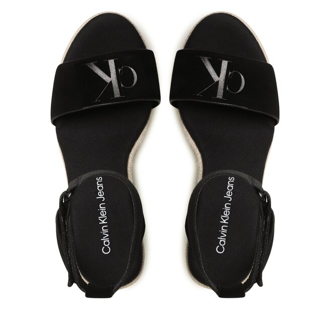 Calvin Klein Jeans Еспадрили Calvin Klein Jeans Wedge Sandal Su Con YW0YW01026 Black BDS