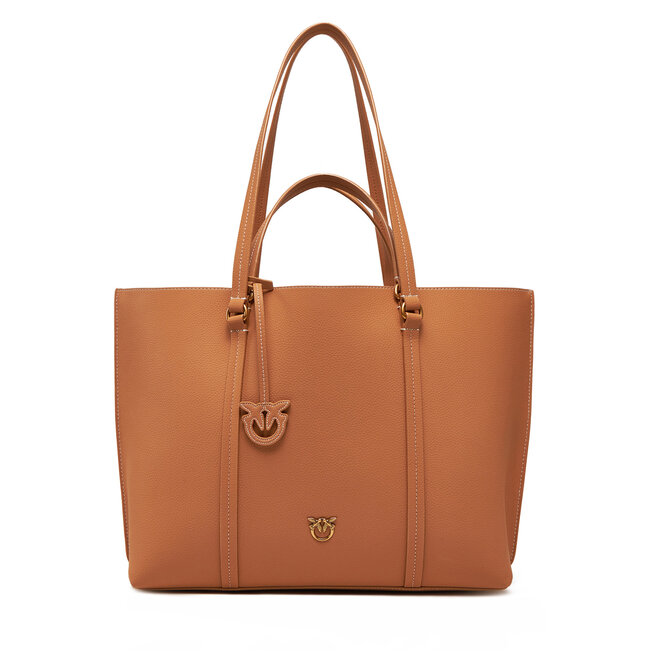 Torebka PINKO Carrie Shopper Big AI 24-25 PLTT 102832 - Beżowy