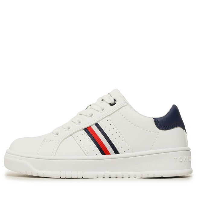 Tommy Hilfiger Sneakers Tommy Hilfiger Stripes Low Cut Lace Up Sneaker T3X9-32849-1355 M White/Blue X336