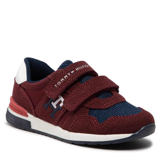 Sneakers Tommy Hilfiger Low Cut Velcro Sneaker T1B9-32490-1450 S Bordeaux/Blue A240