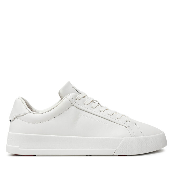 Sneakersy Tommy Hilfiger Th Court Best Leather - Écru