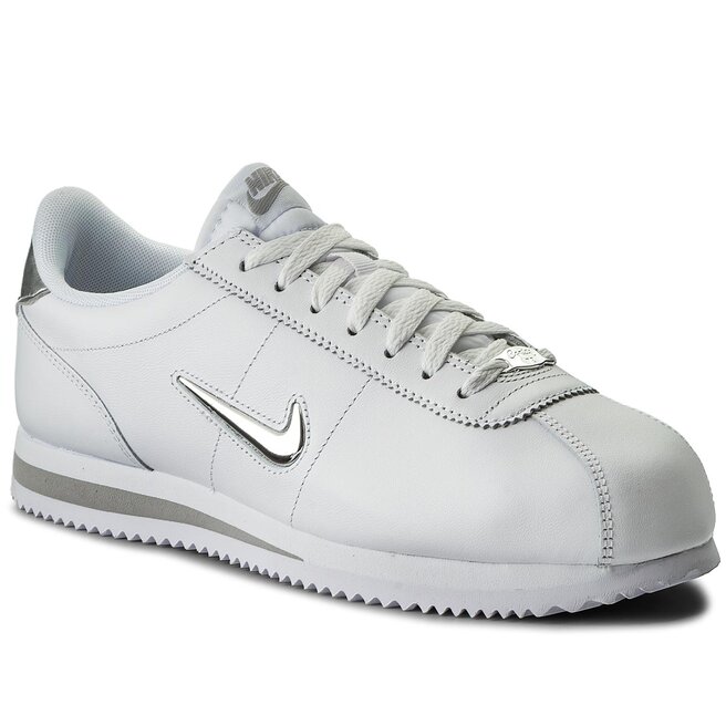 Monarca Llamarada Consciente de Zapatos Nike Cortez Basic Jewel 833238 101 White/Metallic Silver |  zapatos.es