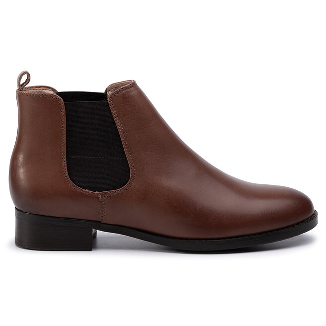 Sztyblety Clarks Netley Ella 261381305 Tan Leather eobuwie .pl