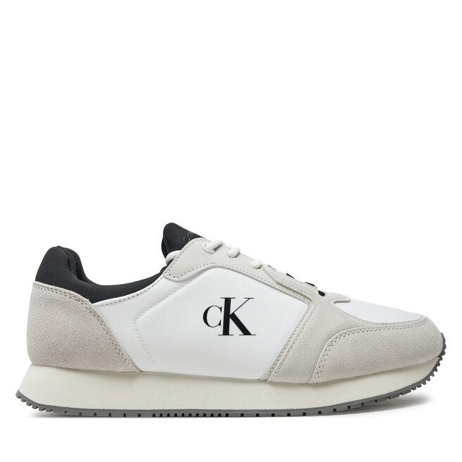 Sneakersy Calvin Klein Jeans Retro Sock Runner Mg Wmm - Biały