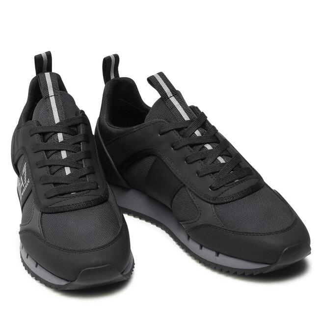 EA7 Emporio Armani X8X027 Woven Trainers Black / Irongate – Vault Menswear
