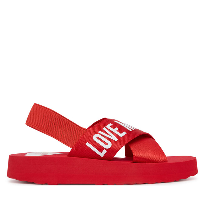 Sandały LOVE MOSCHINO - Czerwony