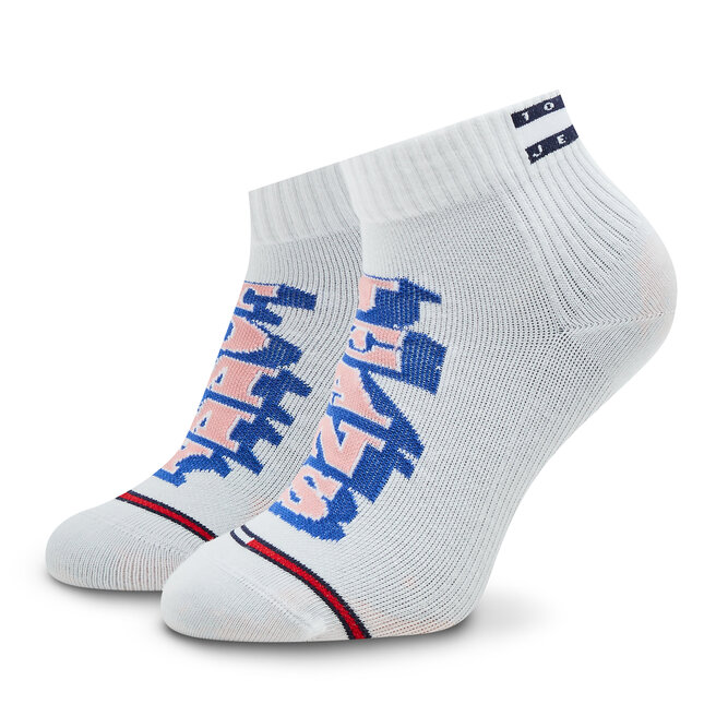 Tommy Jeans Șosete Lungi de Damă Tommy Jeans 701222683 White 001