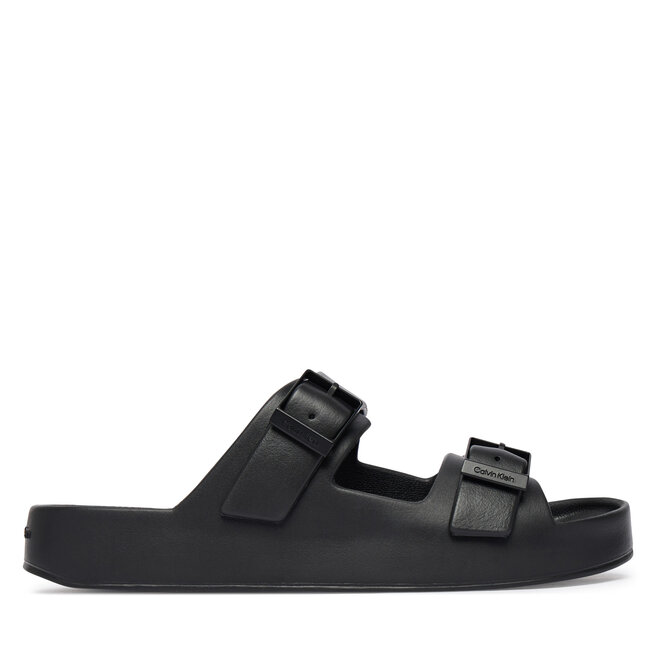 Klapki Calvin Klein Ergon Eva Double Bar Sandal HM0HM02116 Czarny -