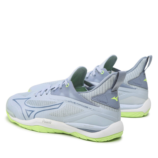 Mizuno Boty Mizuno Wave Miarge 4 X1GB215002 Heather/Subdued Blue/Neo Lime