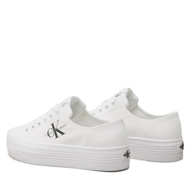 Calvin Klein Jeans Teniși Calvin Klein Jeans Vulc Flatform Essential Mono YW0YW01030 White YBR