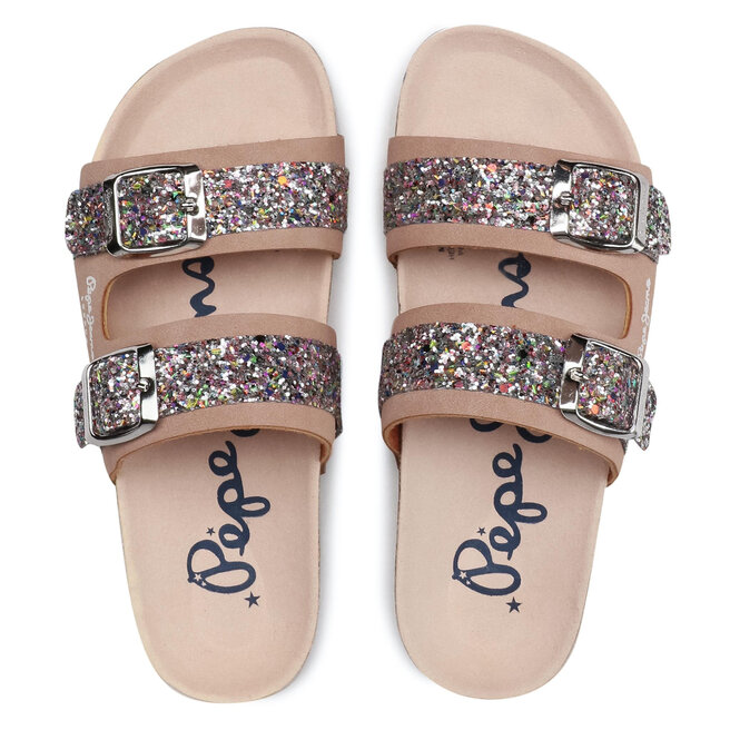 Pepe Jeans Ciabatte Pepe Jeans Bio Pala Glitter PGS90168 Mauve Pink 319