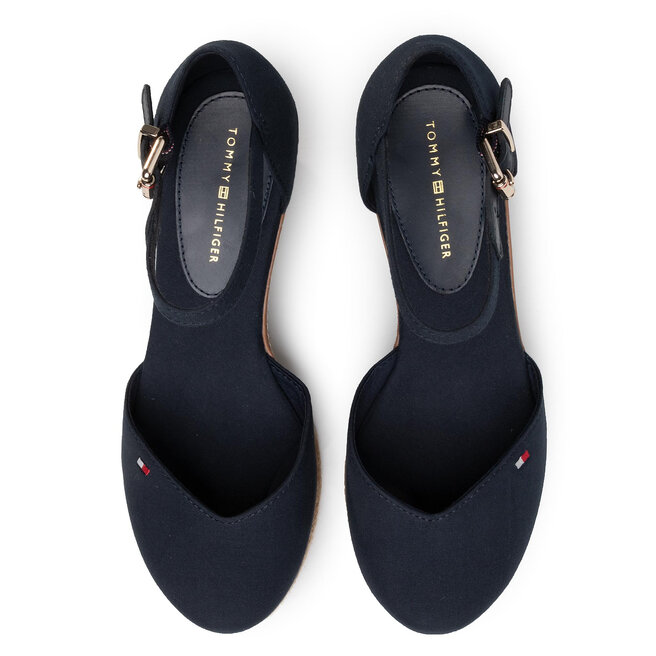 Tommy Hilfiger Espadrilky Tommy Hilfiger Basic Closed Toe Mid Wedge FW0FW04787 Desert Sky DW5