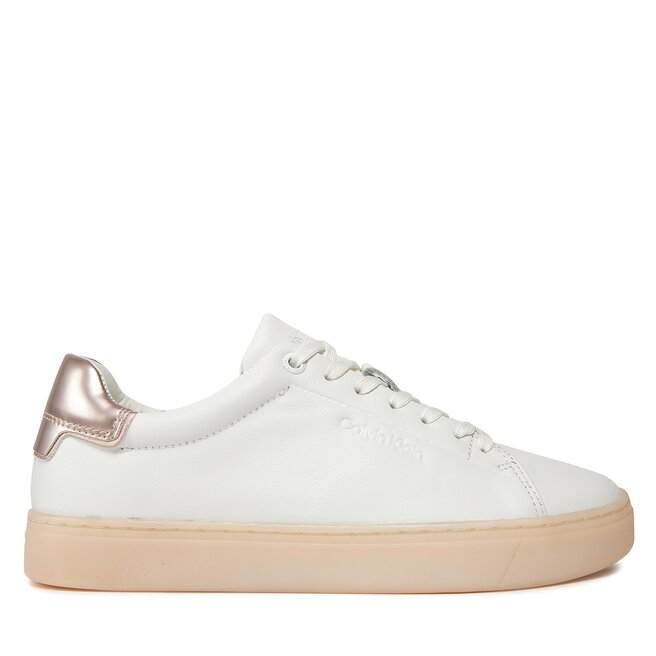 Sneakersy Calvin Klein Cupsole Lace Up Pearl - Biały
