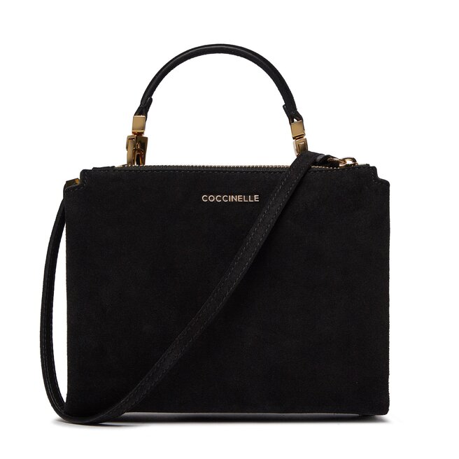 Coccinelle Geantă Coccinelle PL6 Arlettis Suede Drop E1 PL6 55 B7 01 Noir 001