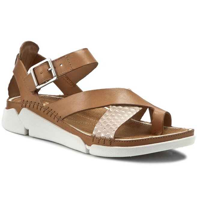 Japonki Clarks Tri Ariana 261156474 Tan Combi eobuwie .pl