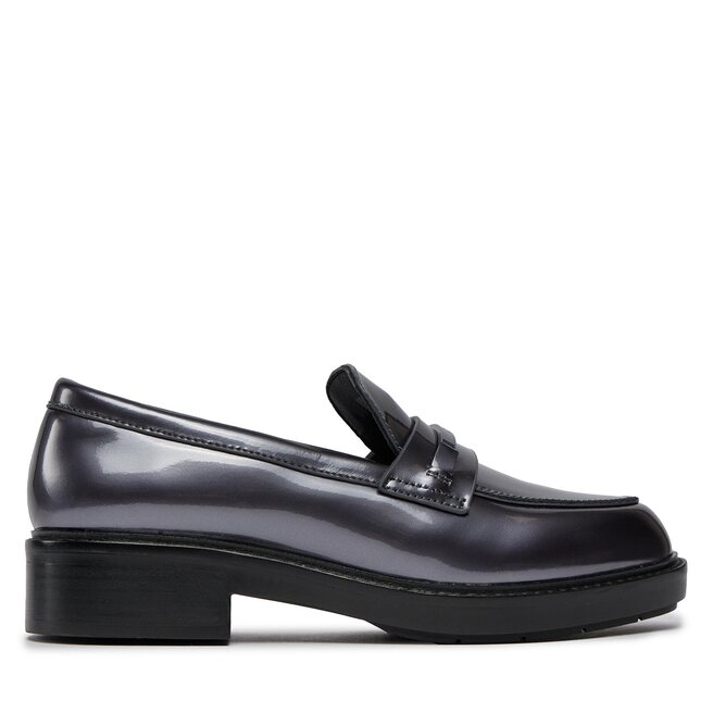 Loafersy Calvin Klein Rubber Sole Loafer W/Hw - Pearl - Czarny