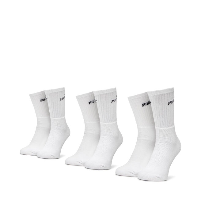 Zestaw 3 par wysokich skarpet unisex Puma 90793402 - Biały