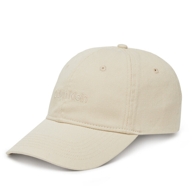 Czapka z daszkiem Calvin Klein Small Monogram - Écru