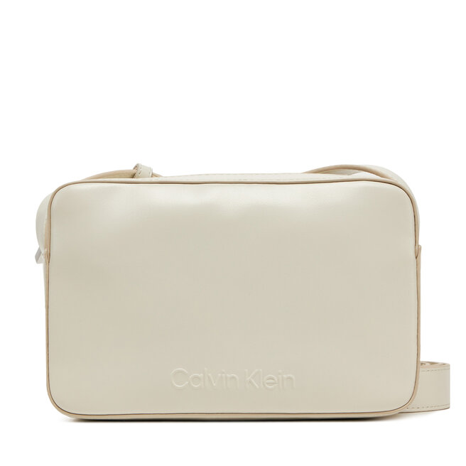 Torebka Calvin Klein Embossed Logo Camera Bag - Beżowy