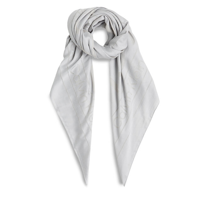 Chusta Calvin Klein Burnout Large Monogram - Szary