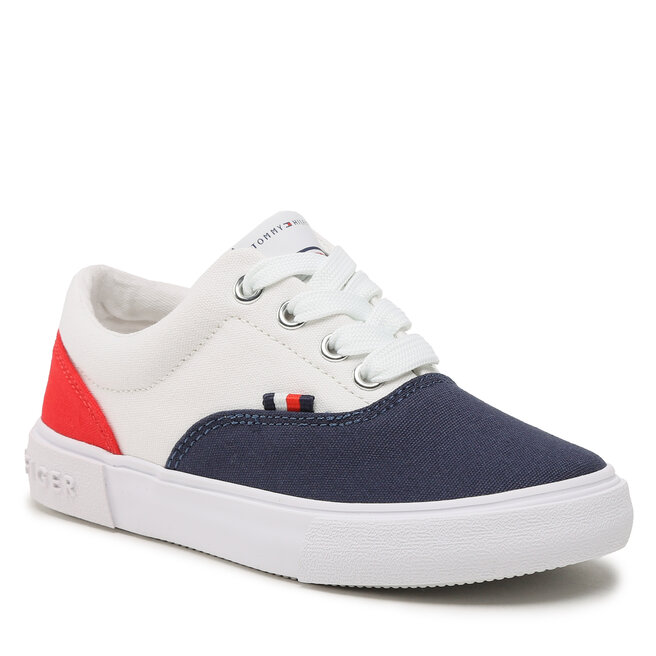 Teniși Tommy Hilfiger Low Cut Lace-Up Sneaker T3X9-32826-0890 M Blue/White/Red Y004 Blue/White/Red Blue/White/Red