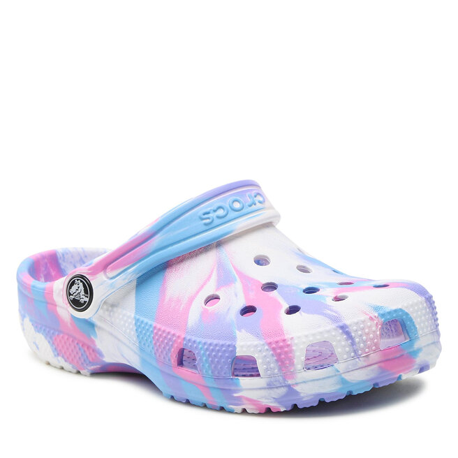 Παντόφλες Crocs Classic Marbled Clog K 207464 White/Pink