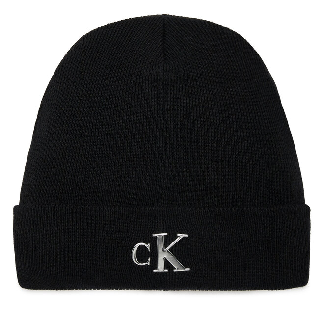 Czapka Calvin Klein Jeans Minimal Monogram Beanie - Czarny