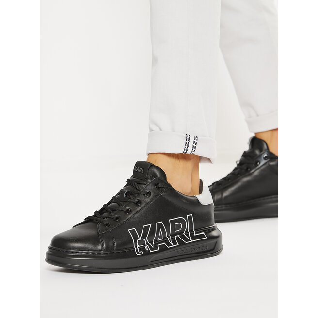 KARL LAGERFELD Sneakersy KARL LAGERFELD KL52523 Black Lthr/Mono
