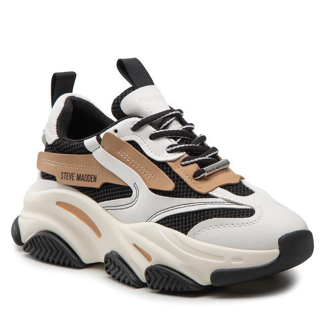 negativo Campanilla Credencial Sneakers Steve Madden Possession SM11001910-04005-054 Blk/Tan •  Www.zapatos.es