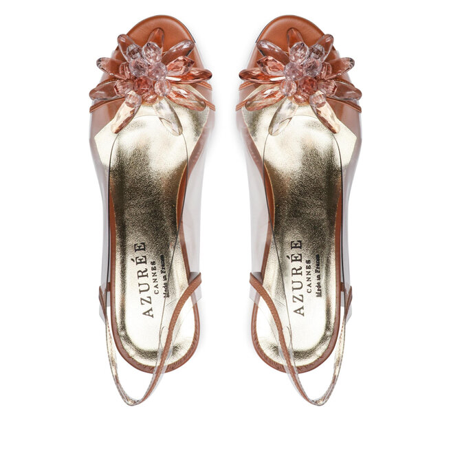 Azurée Sandalen Azurée Marite 5BE Metis Cognac 01