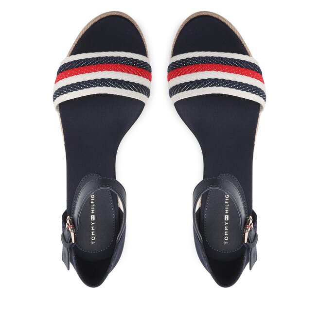 Tommy Hilfiger Espadrillas Tommy Hilfiger Mid Wedge Corporate FW0FW07078 Space Blue DW6