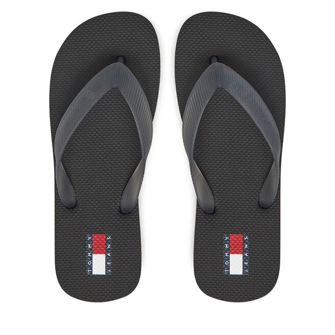 Japonki Tommy Jeans Tjw Logo Flip Flop - Czarny