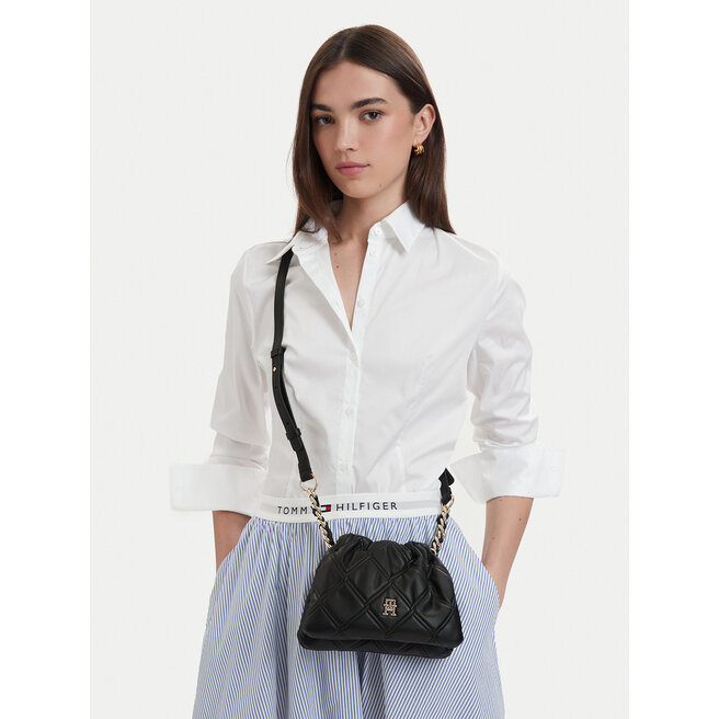 Torebka Tommy Hilfiger Th Feminine Mini Crossover AW0AW18718 Czarny -
