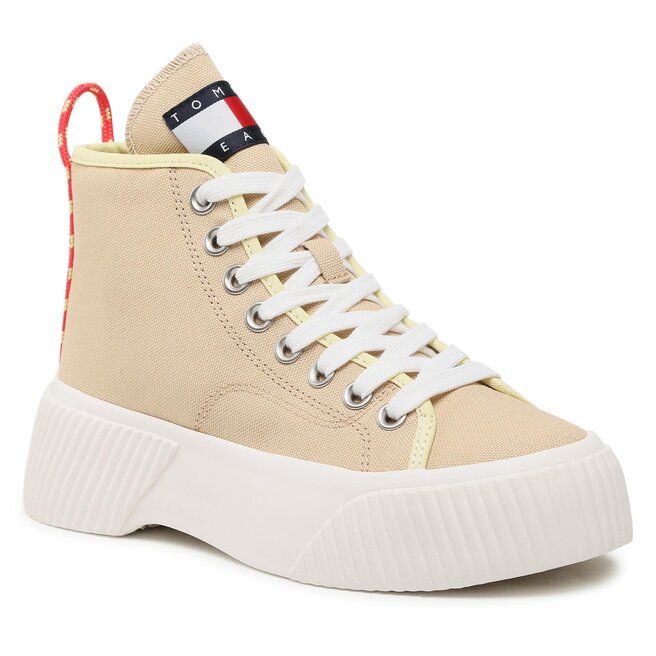 Tommy Jeans Sneakersy Tommy Jeans Vulc Plat. Canvas Mc EN0EN02091 Trench AB4