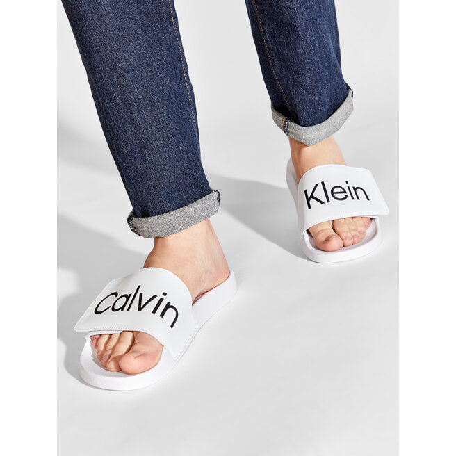 Calvin Klein Jeans Παντόφλες Calvin Klein Jeans Pool Slide Adj HM0HM00454 Bright White YAF