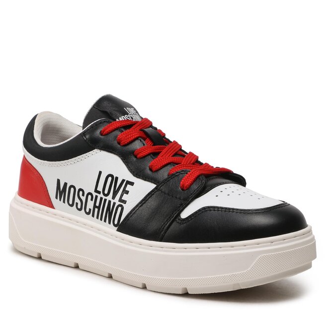 Sneakers LOVE MOSCHINO JA15274G1GIAB10B Bian/Nero/Rosso