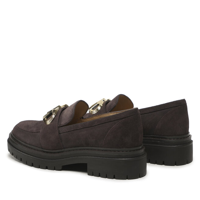 MICHAEL Michael Kors Loaferek MICHAEL Michael Kors Parker Lug Loafer 40F3PKFP1S Chocolate