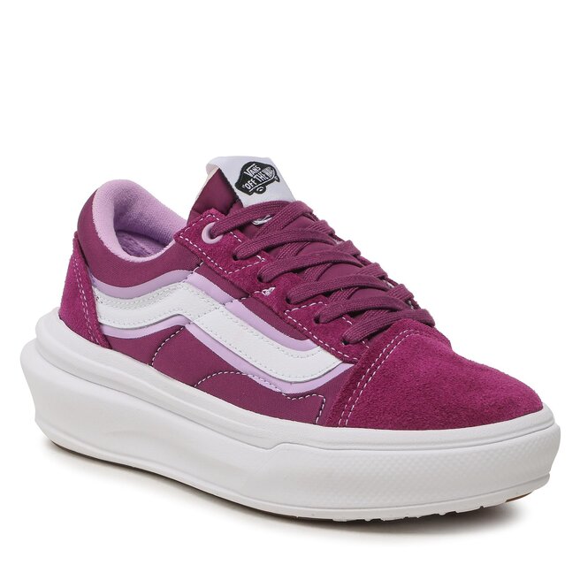 Purple and shop white vans
