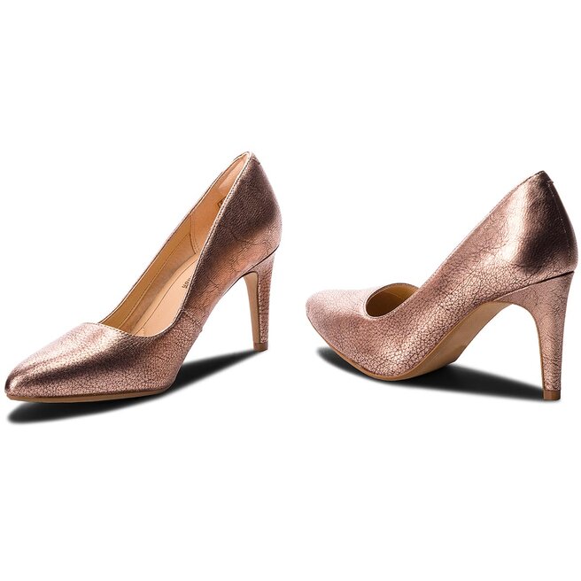 Auk takulniai Clarks Laina Rae 261351764 Rose Gold Lea eavalyne.lt