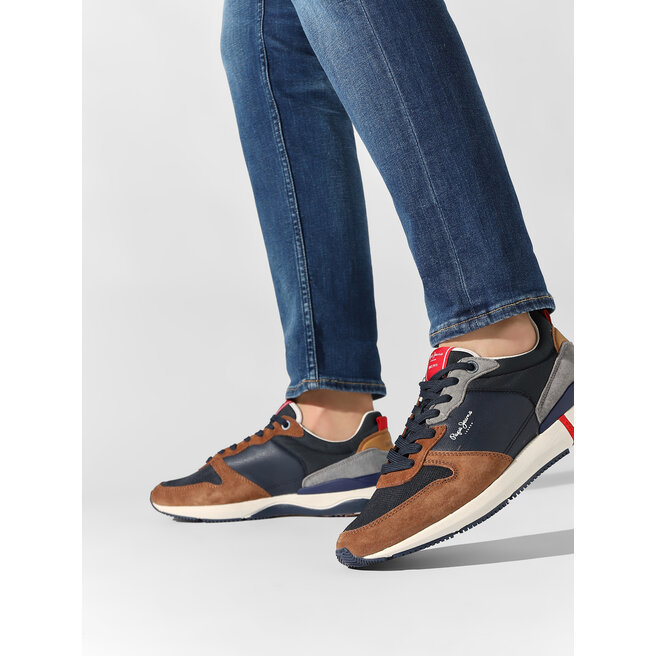 Pepe Jeans Sneakersy Pepe Jeans London Pro Basic 22 PMS30864 Cognac 879