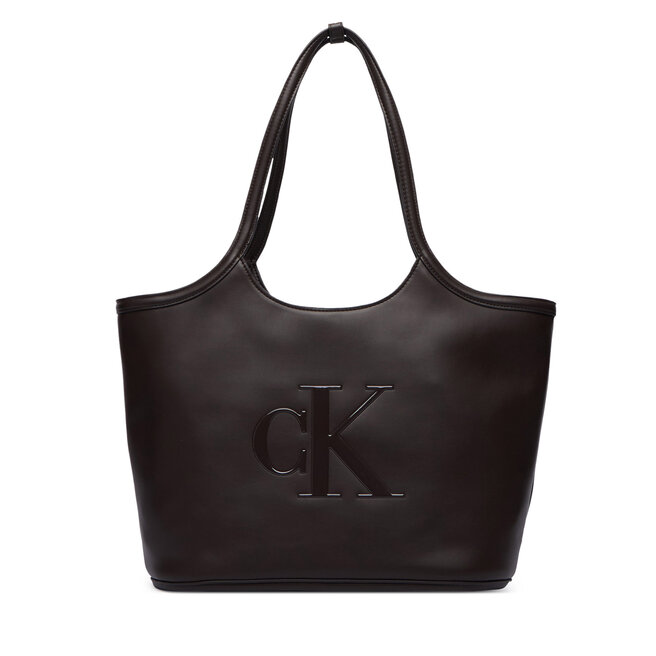Torebka Calvin Klein Bold Ck Shopper LV04F3562G Bordowy -