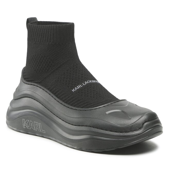 Sneakers KARL LAGERFELD KL52730 Black Wool Mono Black imagine noua gjx.ro