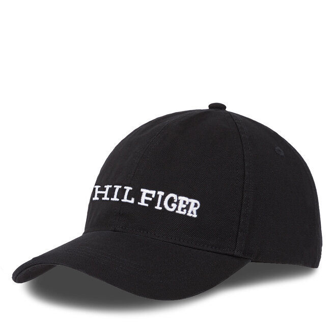 Czapka z daszkiem Tommy Hilfiger Th Monotype Soft 6 Panel Cap - Czarny
